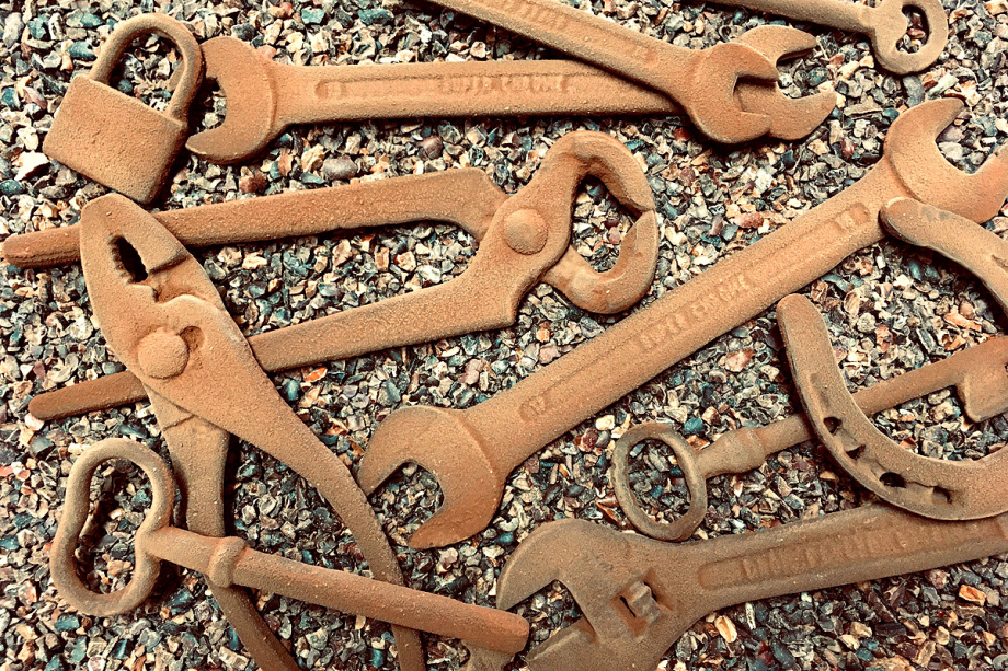 Rusty chocolate tools